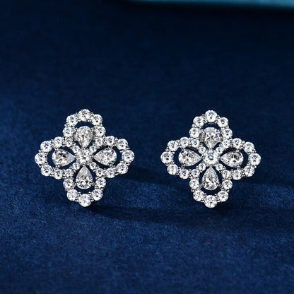 [✨ROSE✨]LOOP EARRINGS FULL MOTIF DIAMOND 16MM