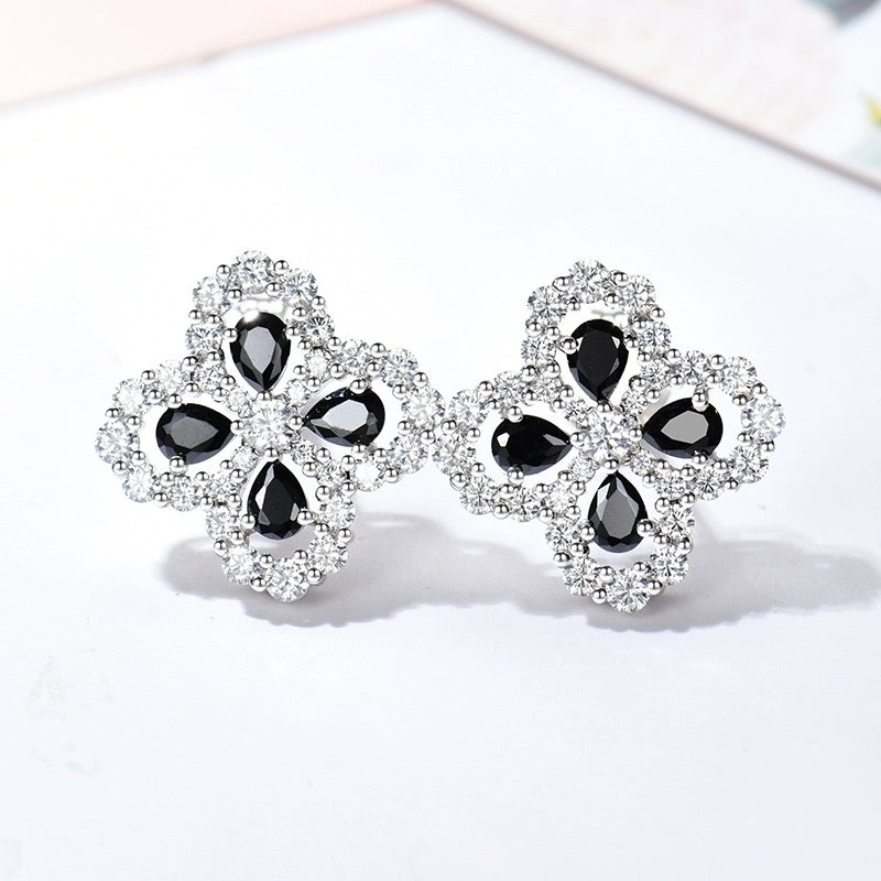 [✨ROSE✨]LOOP EARRINGS FULL MOTIF DIAMOND 16MM