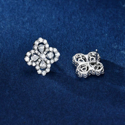[✨ROSE✨]LOOP EARRINGS FULL MOTIF DIAMOND 16MM