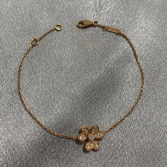 [✨ROSE✨]FRIVOLE ROSE GOLD FLOWER DIAMOND BRACELE
