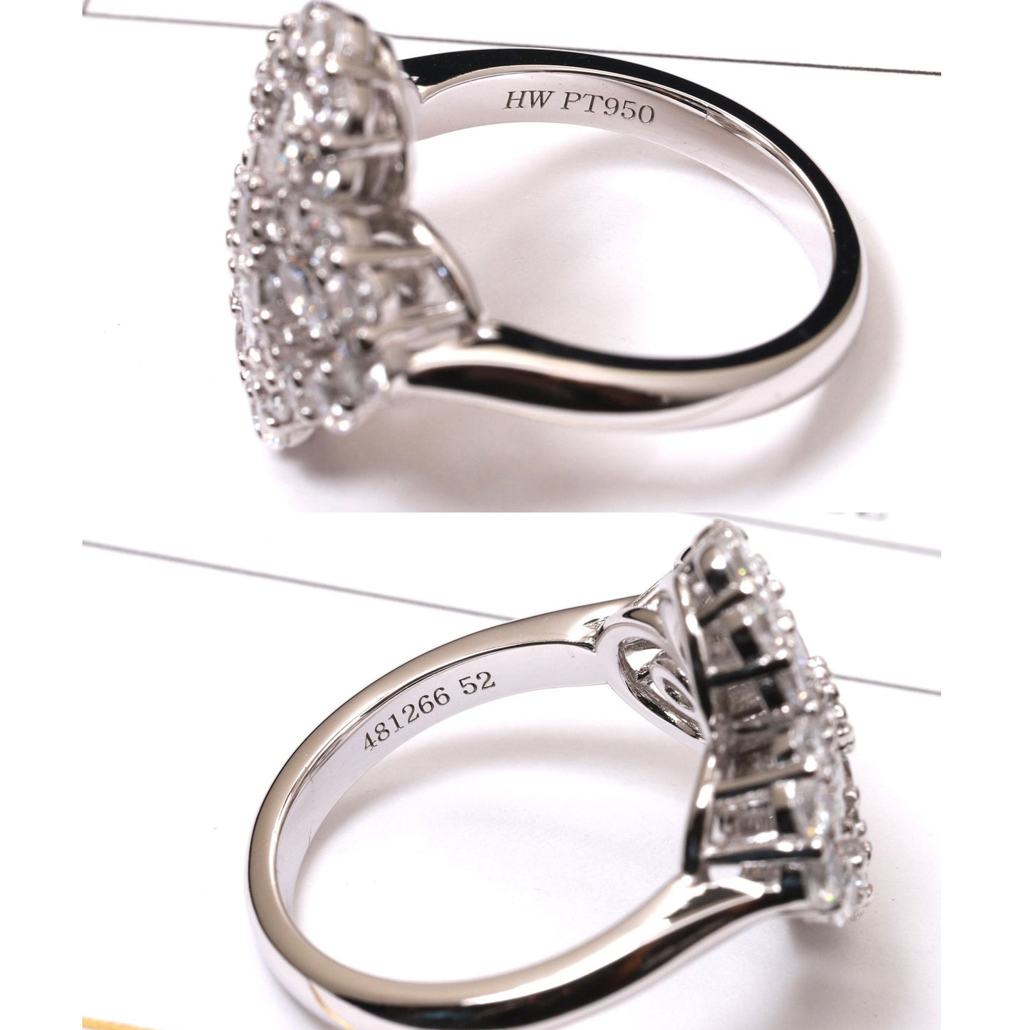 [✨ROSE✨]LOOP RING FULL MOTIF DIAMOND 16MM SILVE