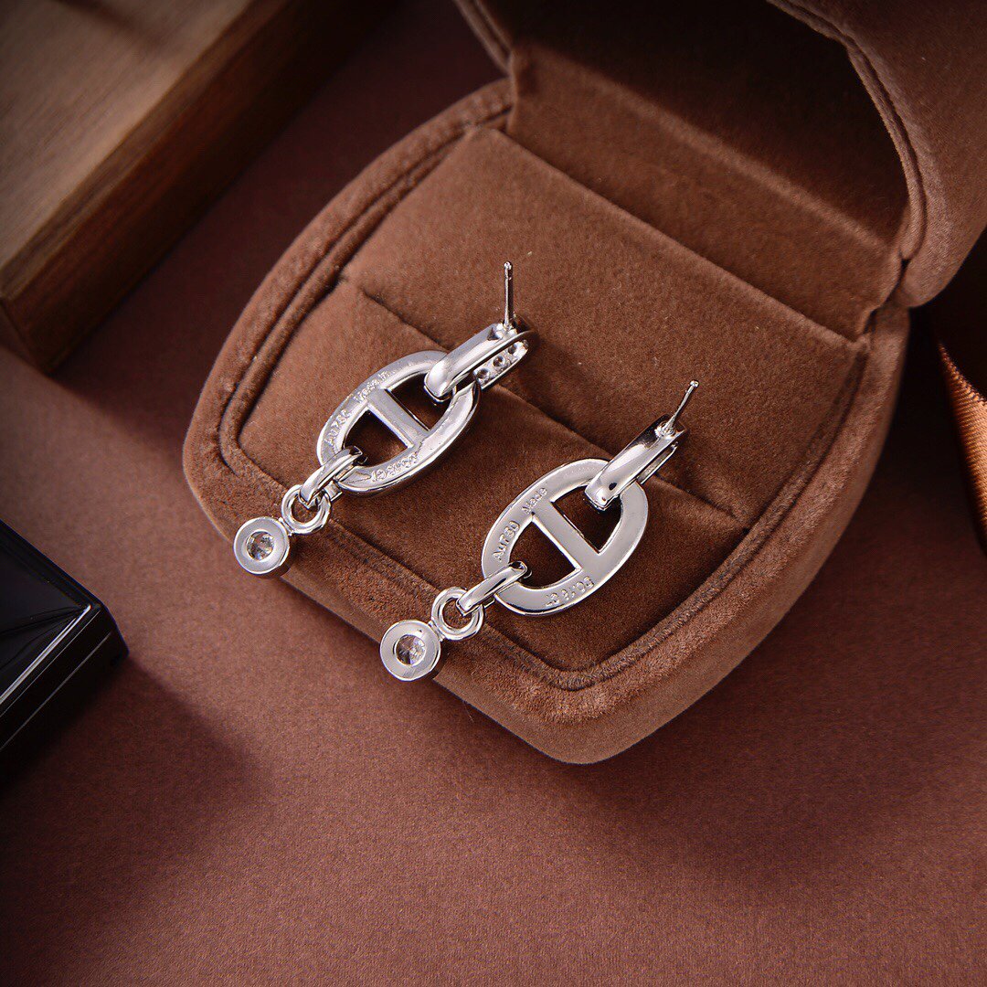 [✨ROSE✨]HM CHAINE DIAMOND EARRINGS