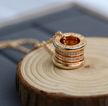 [✨ROSE✨]ZERO 1 PINK GOLD DIAMOND NECKLACE