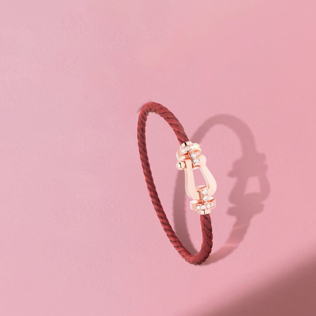 [✨ROSE✨]FORCE 10 HALF DIAMOND PINK GOLD RED CORDERI LARGE AND MEDIUM MODEL
