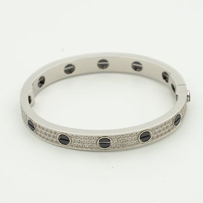 [✨ROSE✨]LOVE BRACELET 6.1MM DIAMOND-PAVED CERAMIC