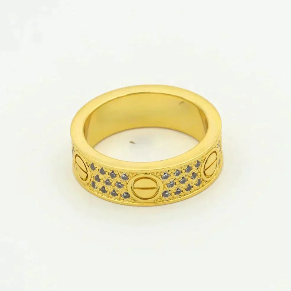 [✨ROSE✨]LOVE RING 5.5MM DIAMONDS PAVED