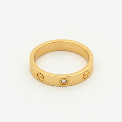 [✨ROSE✨]LOVE RING 4MM 1 DIAMOND PINK GOLD