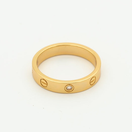 [✨ROSE✨]LOVE RING 4MM 1 DIAMOND PINK GOLD