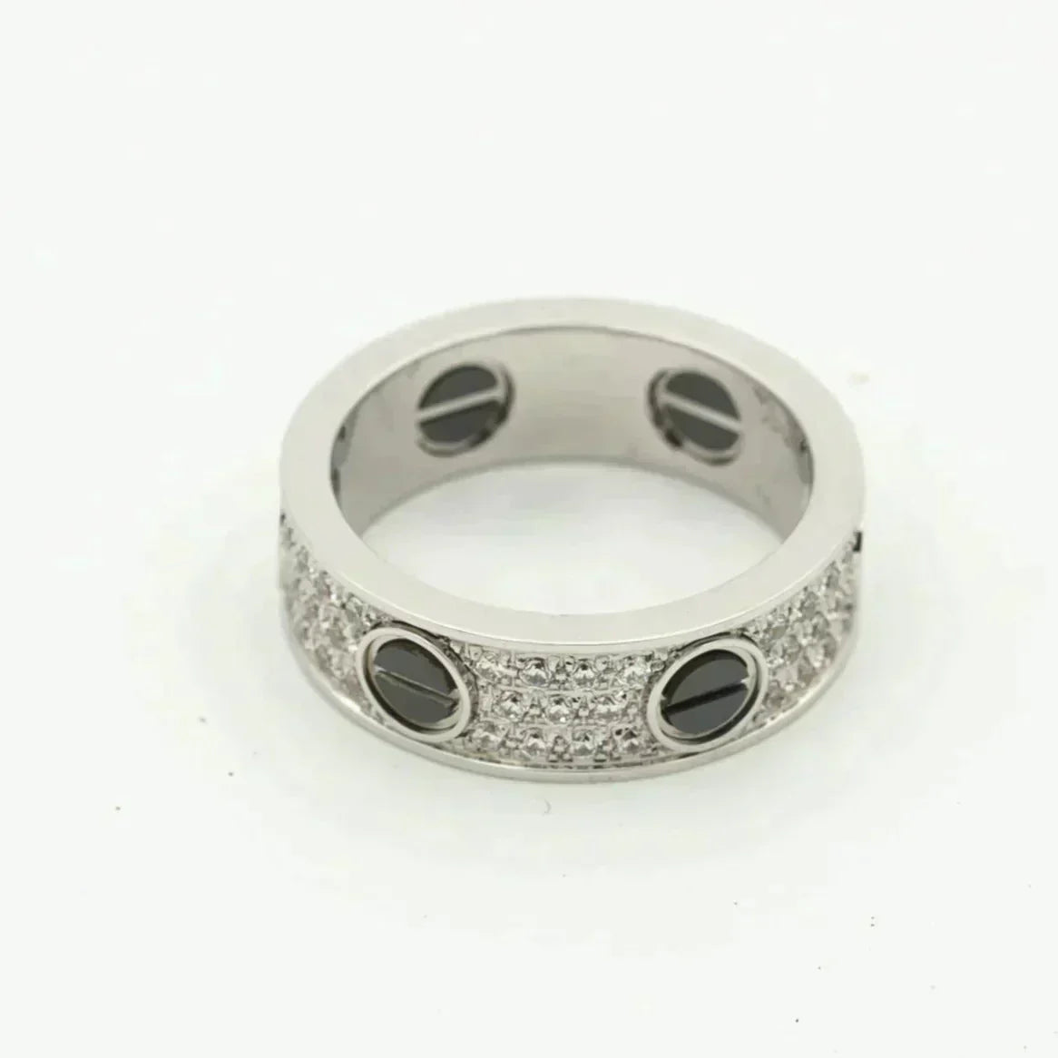 [✨ROSE✨]LOVE RING 5.5MM DIAMONDS PAVED CERAMIC