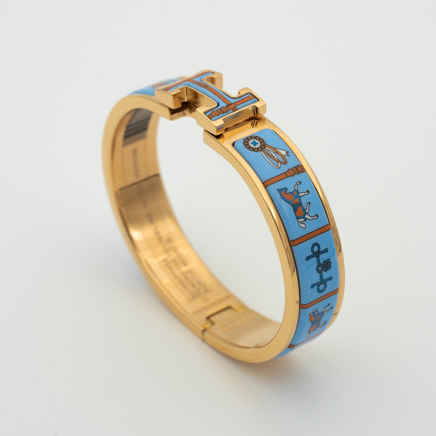 [✨ROSE✨]H PINK GOLD BRACELET BLUE CERAMIC