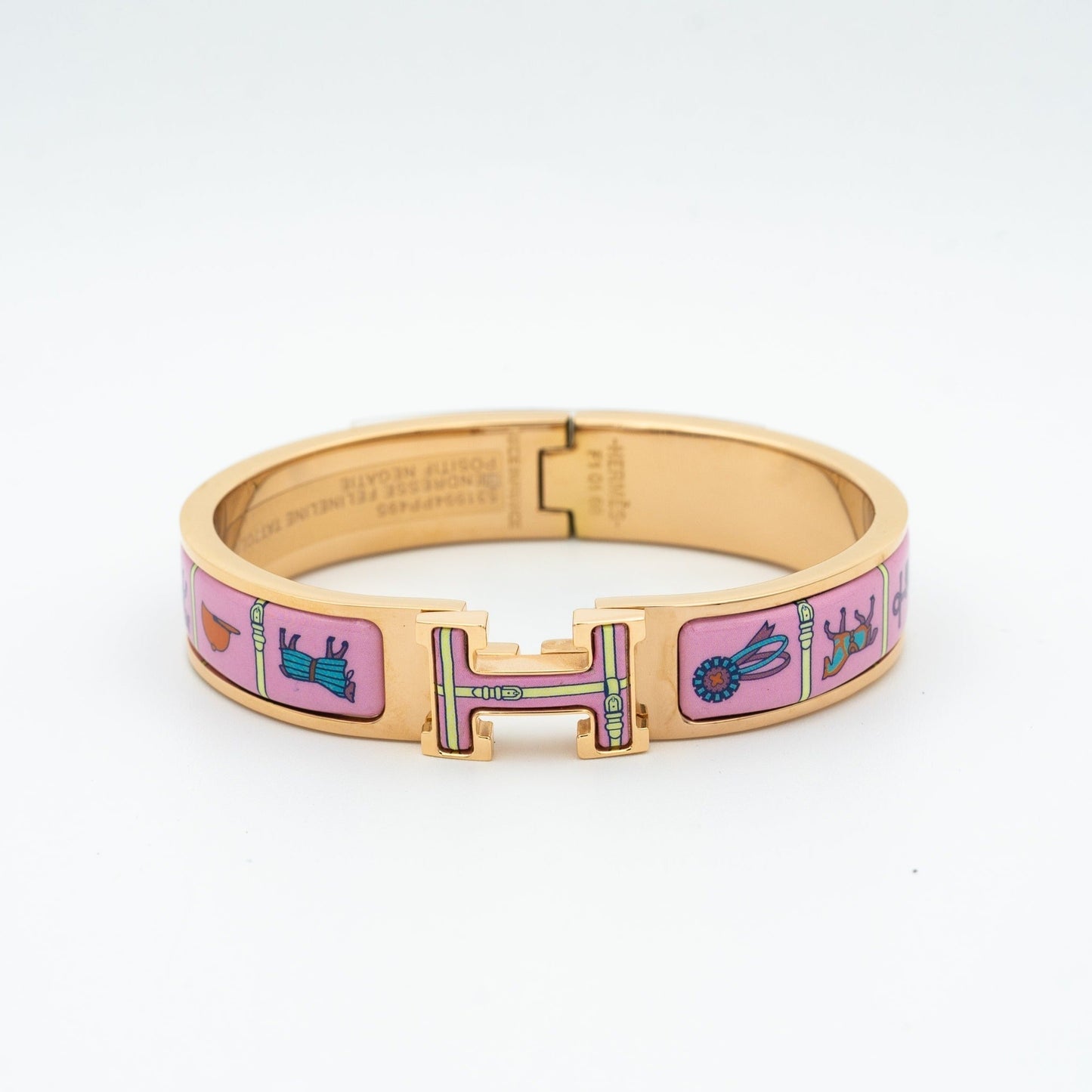 [✨ROSE✨]H PINK GOLD BRACELET PINK CERAMIC