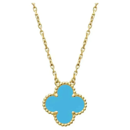 [✨ROSE✨]CLOVER 15MM VINTAGE TURQUOISE NECKLACE