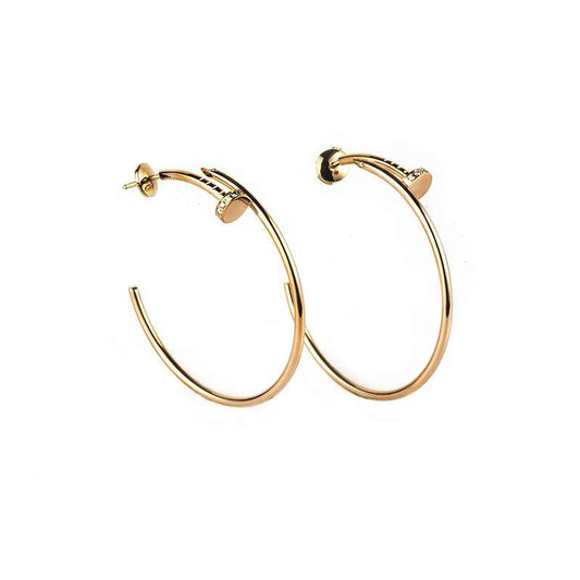 [✨ROSE✨]JUSTE EARRINGS GOLD DIAMONDS 1.8MM