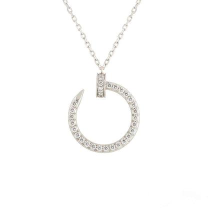 [✨ROSE✨]JUSTE NECKLACE SILVER DIAMONDS
