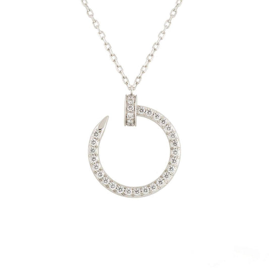 [✨ROSE✨]JUSTE NECKLACE SILVER DIAMONDS