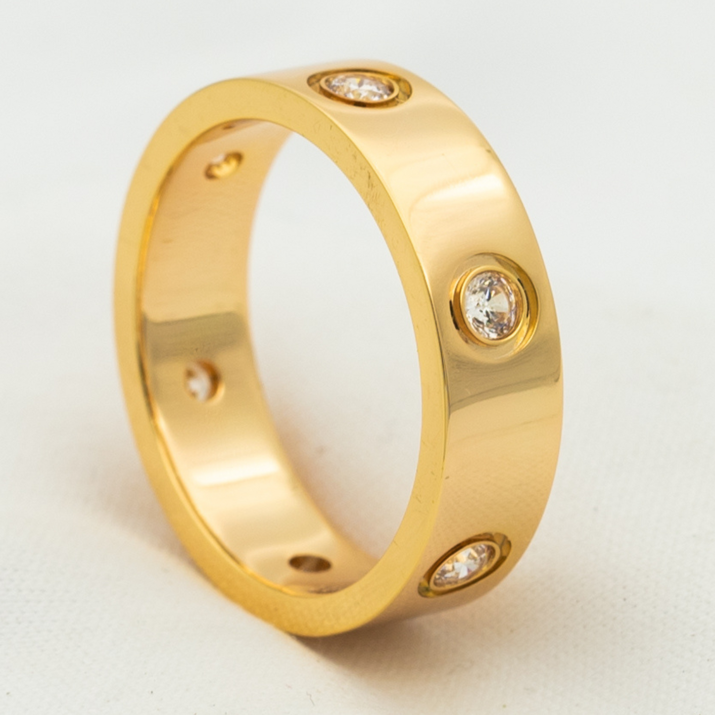 [✨ROSE✨]LOVE RING 5.5MM 6 DIAMONDS PINK GOLD