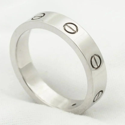 [✨ROSE✨]LOVE RING 4MM 1 DIAMOND SILVER