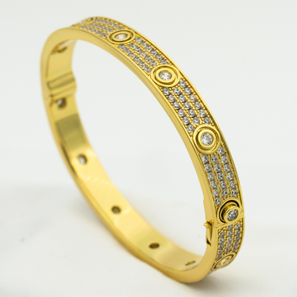 [✨ROSE✨]LOVE BRACELET 6.1MM DIAMOND-PAVED 10 BIG DIAMONDS