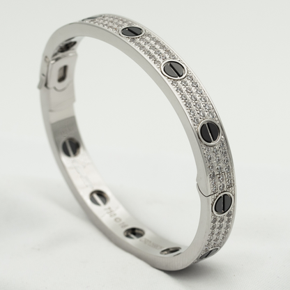 [✨ROSE✨]LOVE BRACELET 6.1MM DIAMOND-PAVED CERAMIC