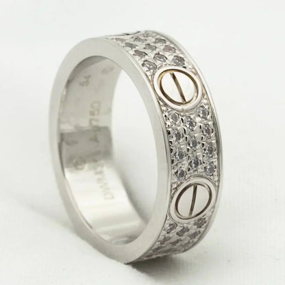 [✨ROSE✨]LOVE RING 5.5MM DIAMONDS PAVED