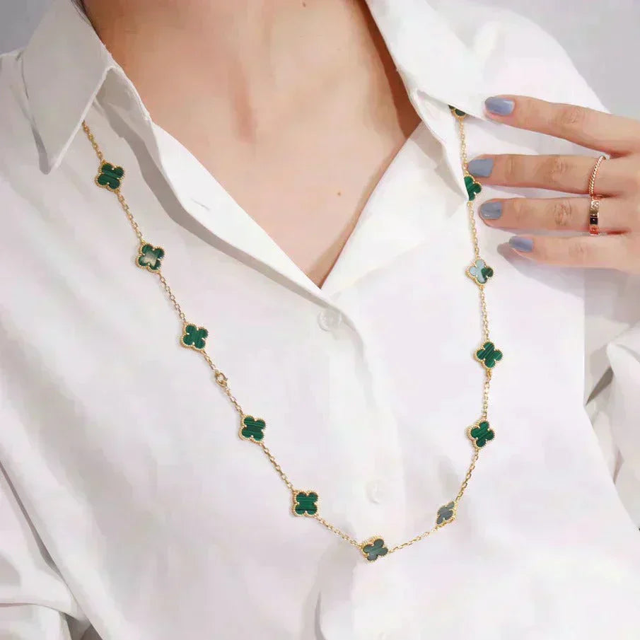 [✨ROSE✨]CLOVER 20 MOTIFS MALACHITE GOLD