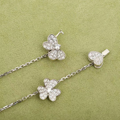 [✨ROSE✨]FRIVOLE SILVER 9 FLOWERS NECKLACE