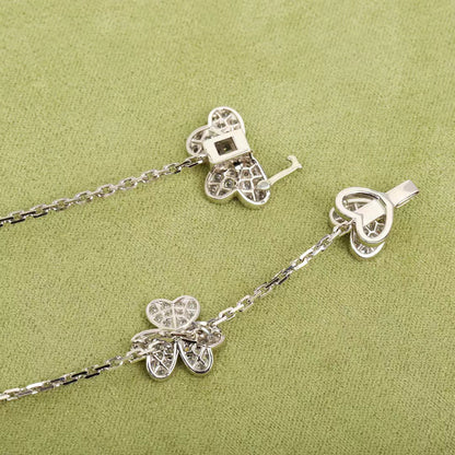 [✨ROSE✨]FRIVOLE SILVER 9 FLOWERS NECKLACE