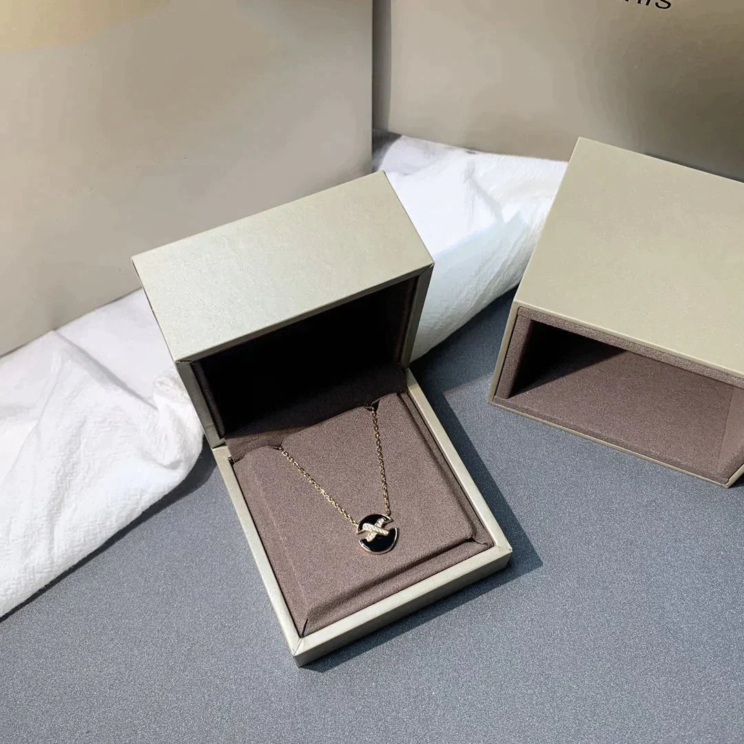[✨ROSE✨]JEUX DE ROSE GOLD DIAMOND NECKLACE