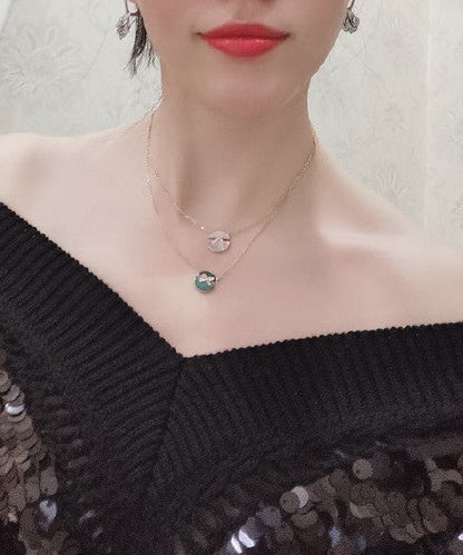 [✨ROSE✨]JEUX DE ROSE GOLD DIAMOND NECKLACE