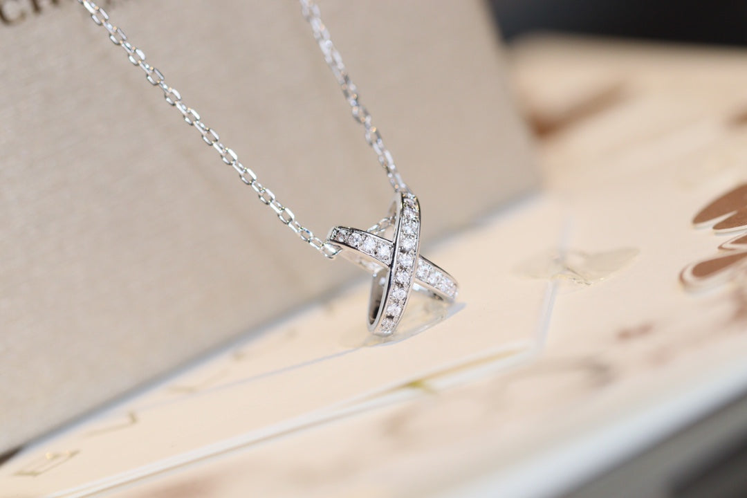 [✨ROSE✨]JEUX DE DIAMOND NECKLACE