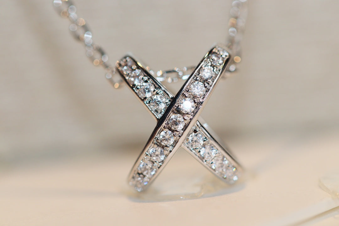 [✨ROSE✨]JEUX DE DIAMOND NECKLACE