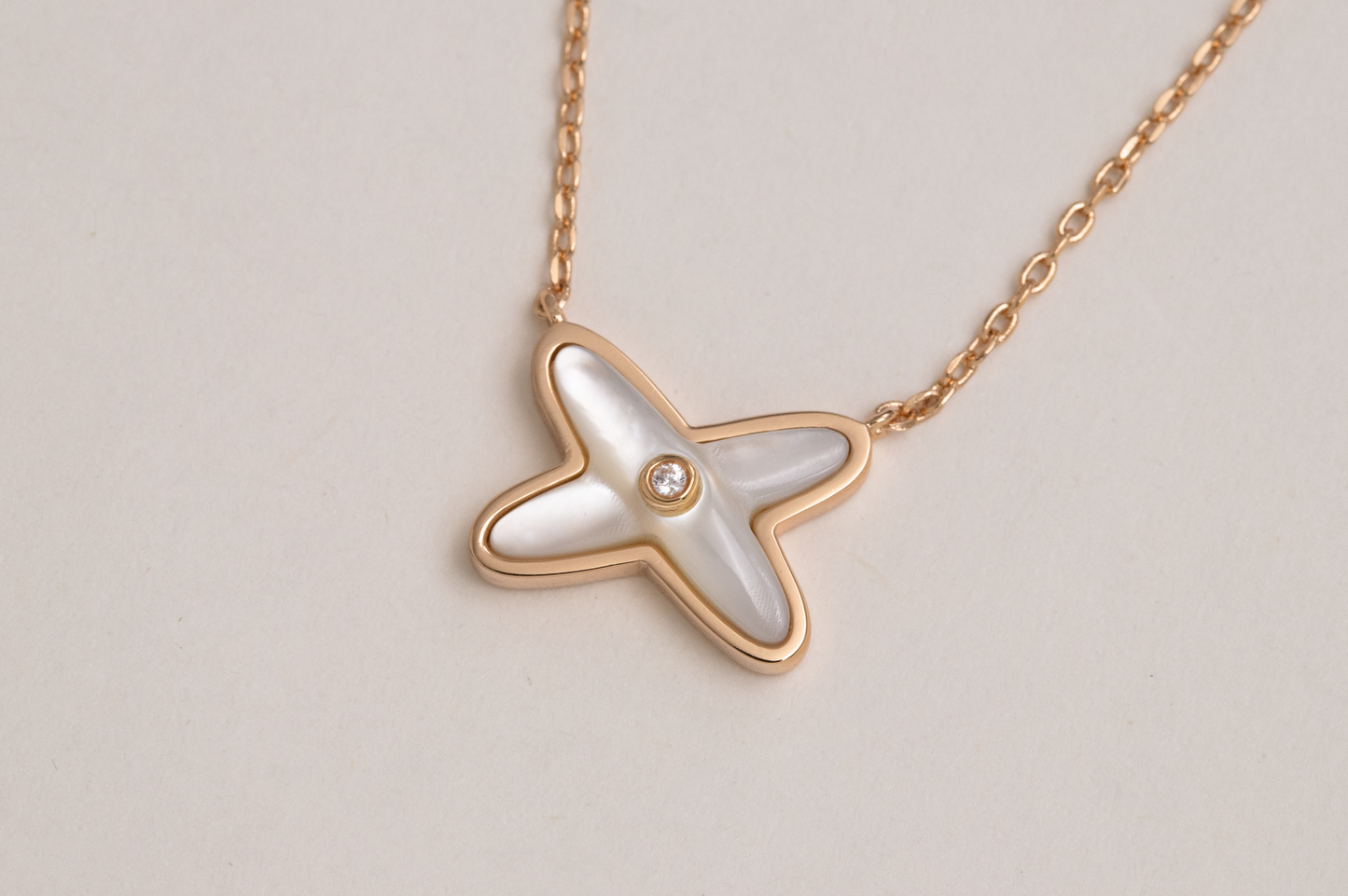 [✨ROSE✨]JEUX DE NECKLACE 1 DIAMOND