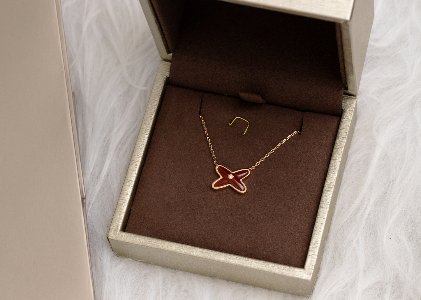 [✨ROSE✨]JEUX DE NECKLACE 1 DIAMOND