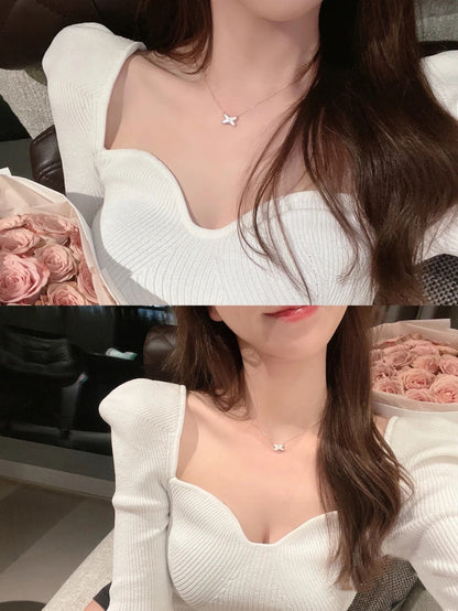 [✨ROSE✨]JEUX DE NECKLACE 1 DIAMOND