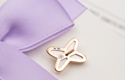 [✨ROSE✨]JEUX DE WHITE MOP ROSE GOLD DIAMOND EARRINGS