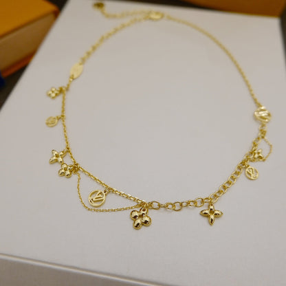 [✨ROSE✨]BLOOMING SUPPLE NECKLACE BRASS