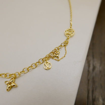 [✨ROSE✨]BLOOMING SUPPLE NECKLACE BRASS
