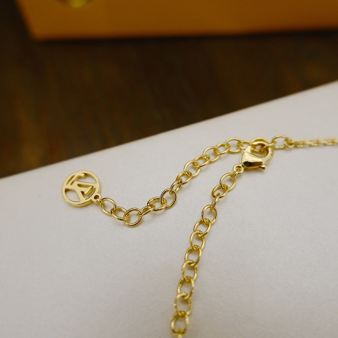 [✨ROSE✨]BLOOMING SUPPLE NECKLACE BRASS