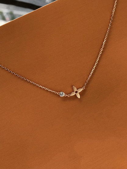 [✨ROSE✨]BLOSSOM PENDANT PINK GOLD AND DIAMOND