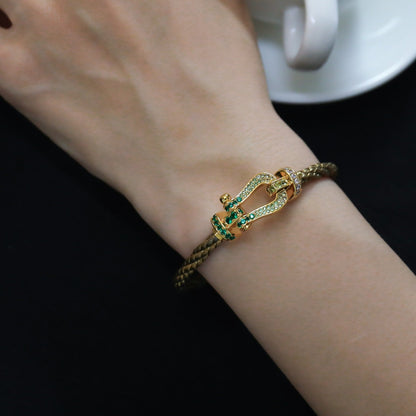 [✨ROSE✨]FORCE 10 GOLD GREEN DIAMOND PAVED