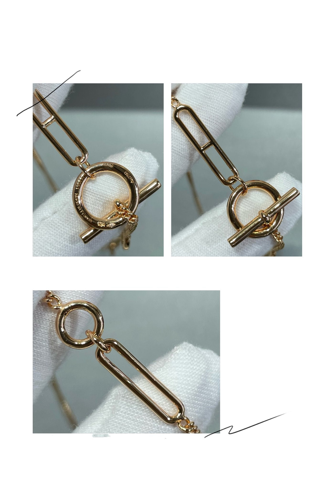 [✨ROSE✨]HM STERLING CHAINE D'ANCRE HEART