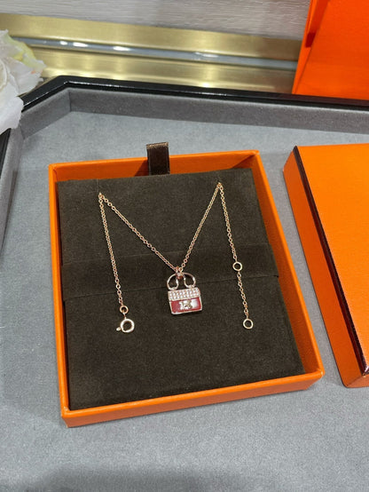 [✨ROSE✨]H CIRCE MOISSANITE PENDANT NECKLACE GOLD