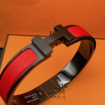 [✨ROSE✨]CLIC HM SO BLACK RED BRACELET