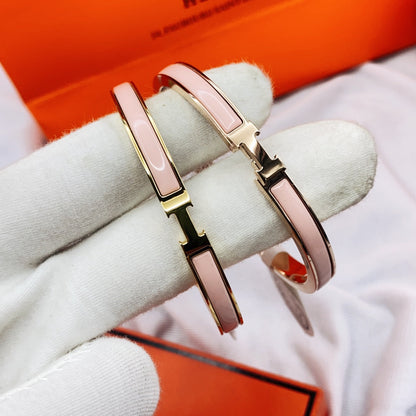 [✨ROSE✨]CLASSIC HM CLIC  PINK 8MM ENAMEL BRACELET