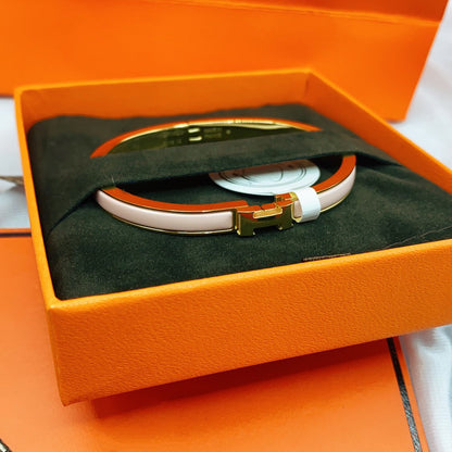 [✨ROSE✨]CLASSIC HM CLIC  PINK 8MM ENAMEL BRACELET