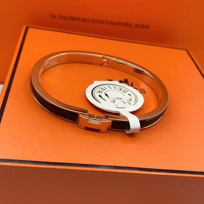 [✨ROSE✨]CLASSIC HM CLIC BLACK 8MM ENAMEL BRACELET