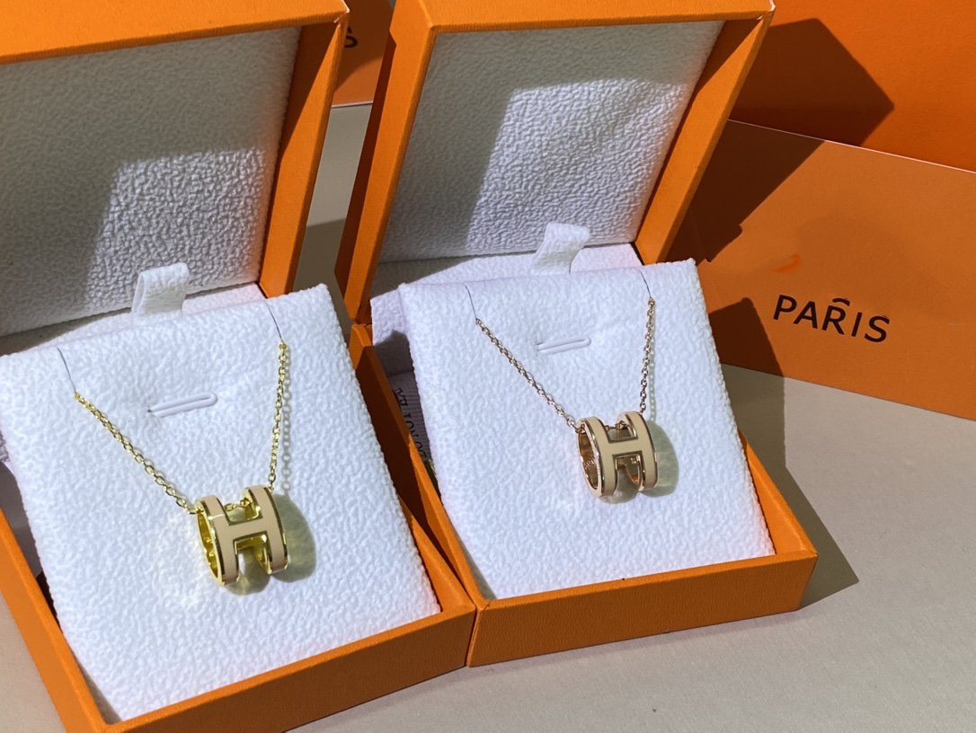 [✨ROSE✨]HM CLIC YELLOW ENAMEL GOLD NECKLACE