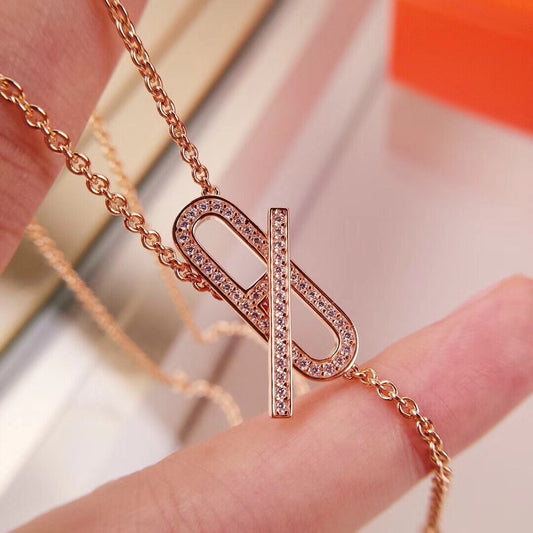 [✨ROSE✨]HM FIRE PIG NOSE NECKLACE TRENDY STREET