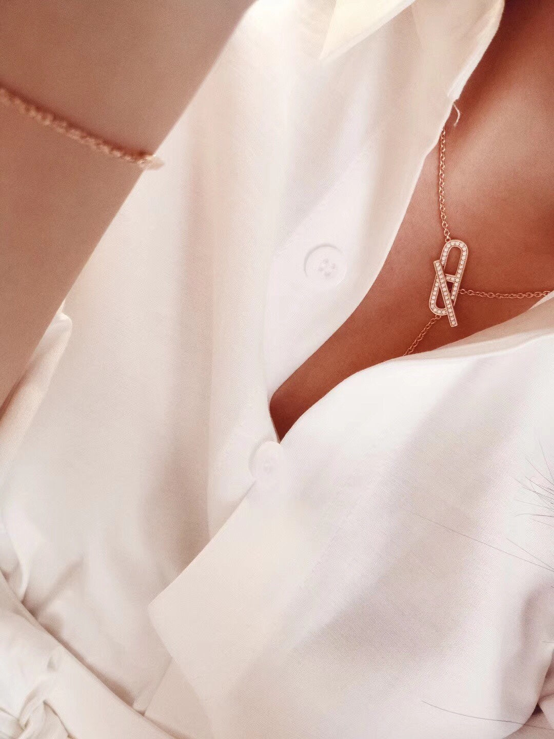 [✨ROSE✨]HM FIRE PIG NOSE NECKLACE TRENDY STREET