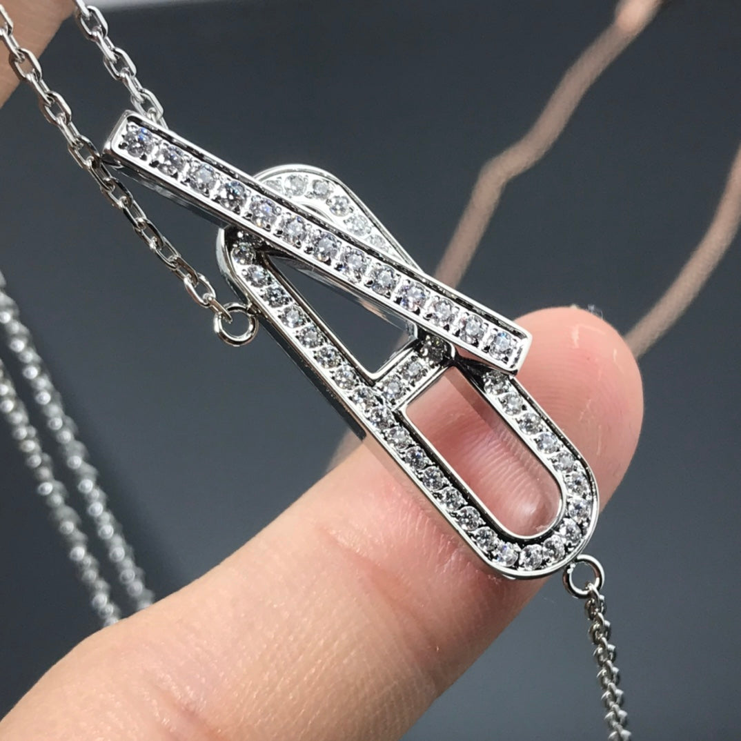 [✨ROSE✨]HM NECKLACE PLATINUM ROSE GOLD DIAMOND